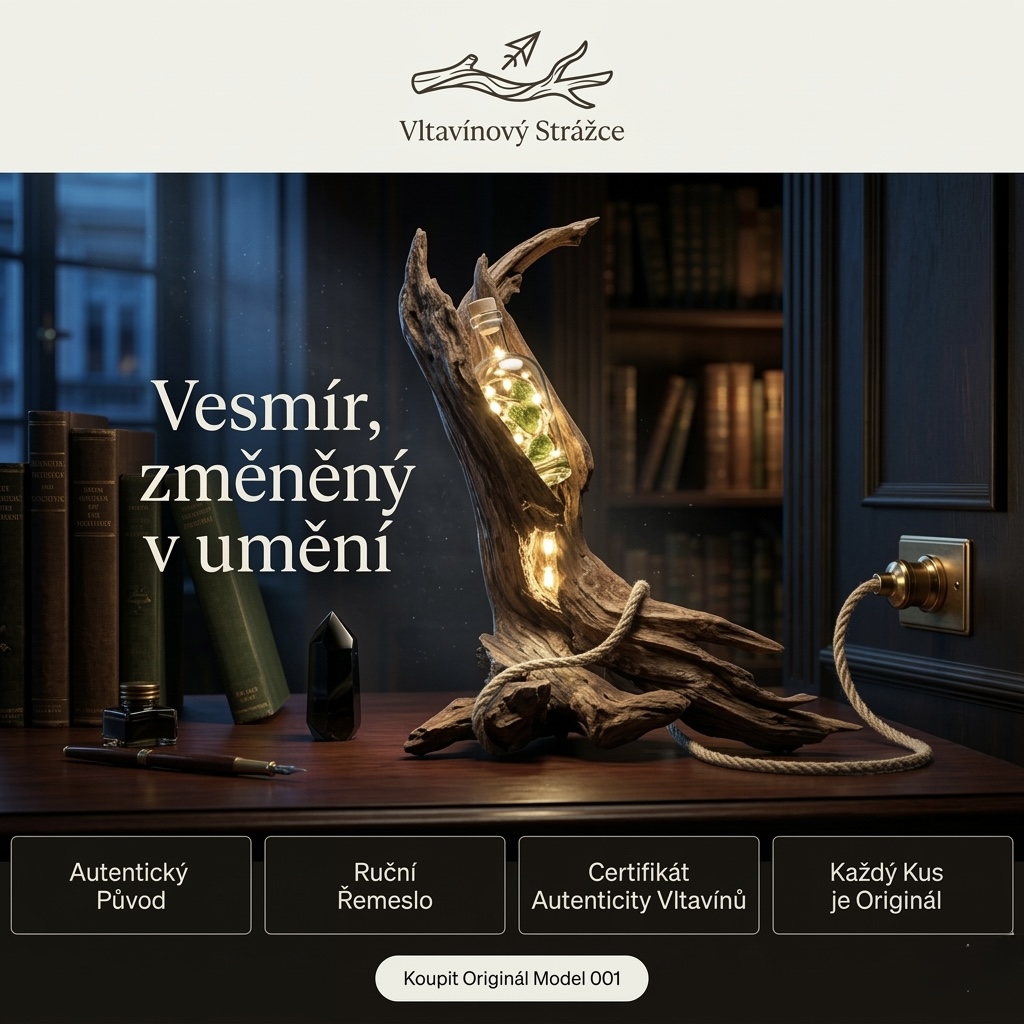 Lampa Vltavínový Strážce — Vesmír, změněný v umění