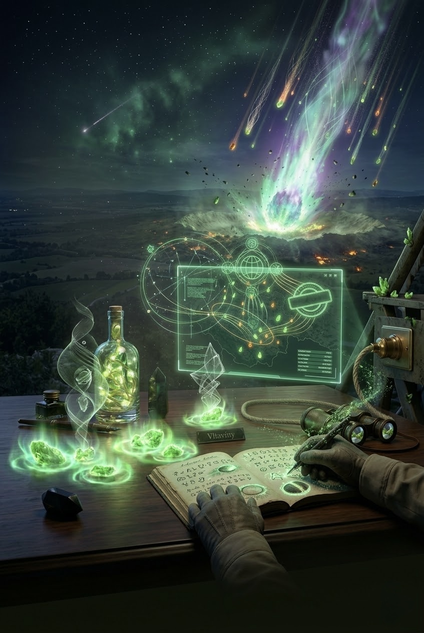 Drtivý kosmický náraz — zrození vltavínu